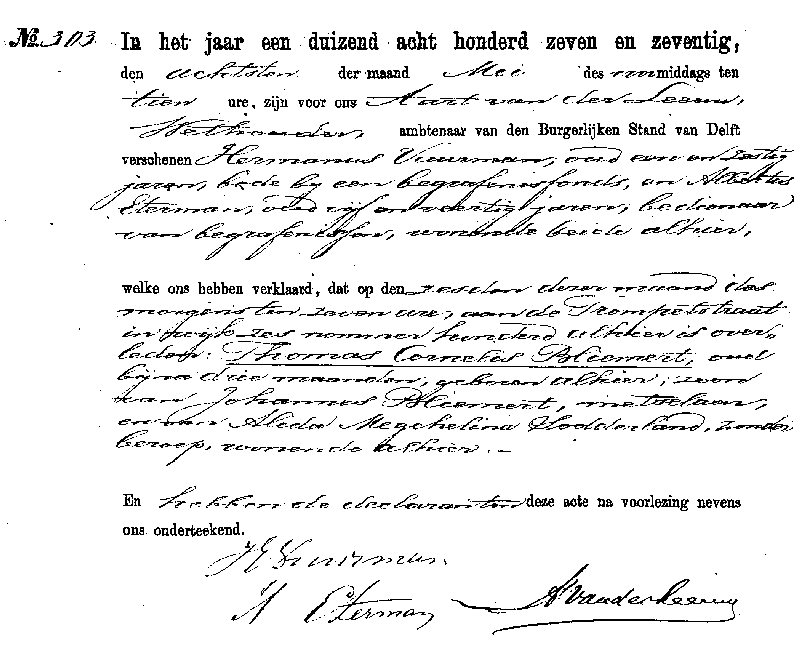 18770508 ovl akte 303 Thomas C zv J Bliemert - AA Sodderland